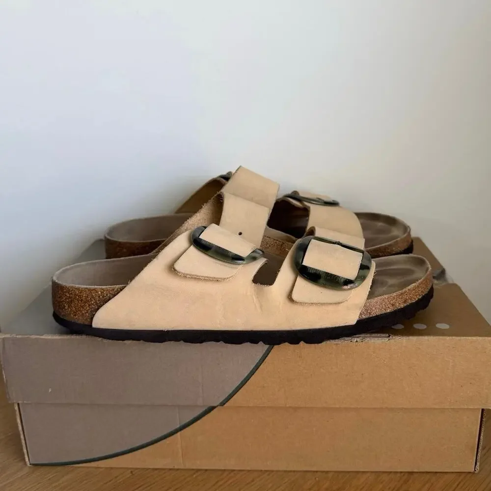 Birkenstock Arizona Big Buckle ‘Green Camo’ Unisex Slip On Sandals- SZ M 8- W 10